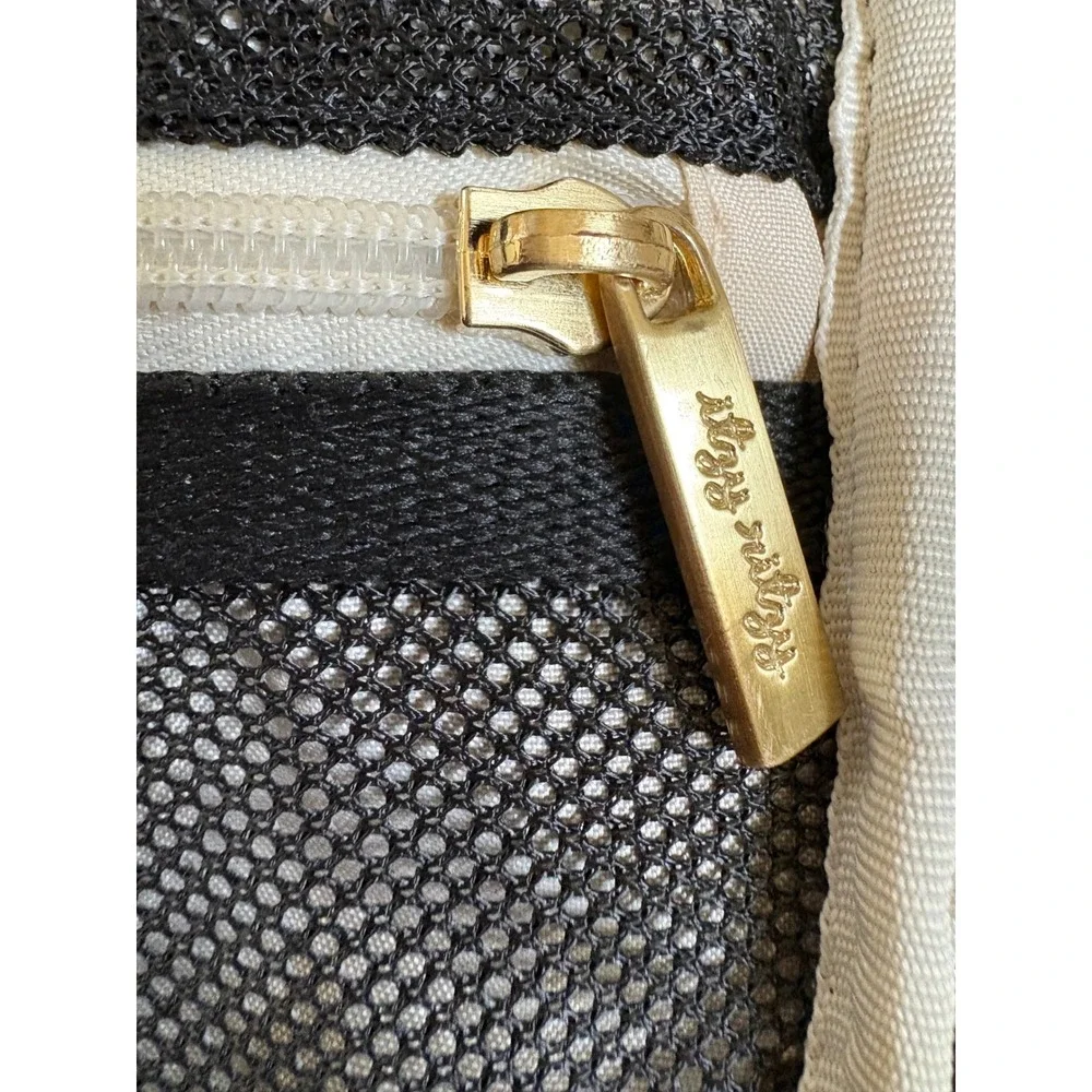 Itzy Ritzy Dream Backpack Diaper Bag Black Puffer Quilted Gold Hardware